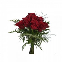 Red roses by the dozen